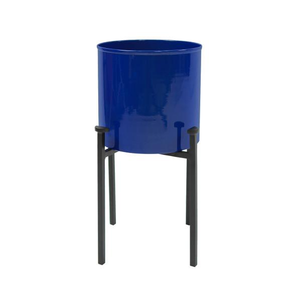 Eileen Planter with Steel Patina Pot Patina Pot Eileen Planter / French Blue