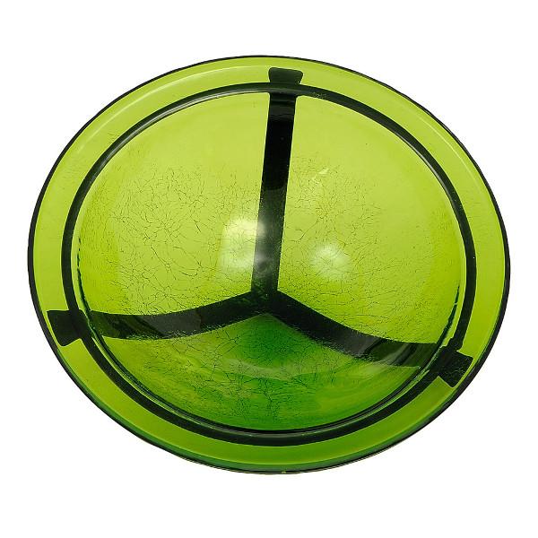 Fern Green Crackle Glass Birdbath Bowl Birdbath Bowl