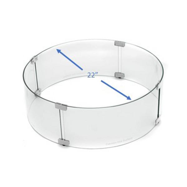 Fire Pit Round Glass Wind Screen Fire Pits