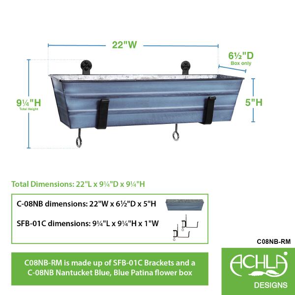 Flower Box with Clamp-On Brackets Flower Box with Bracket
