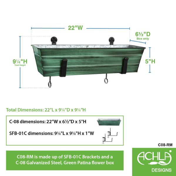 Flower Box with Clamp-On Brackets Flower Box with Bracket