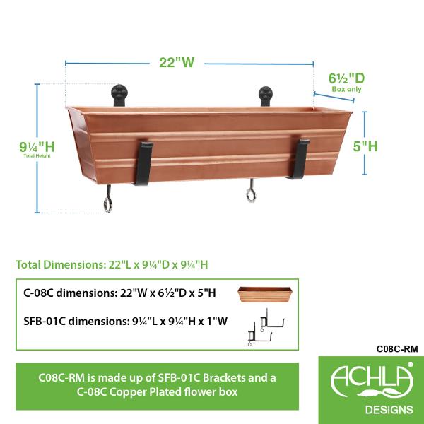 Flower Box with Clamp-On Brackets Flower Box with Bracket