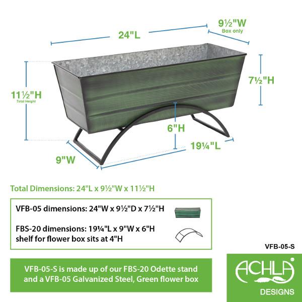 Flower Box With Odette Stand Flower Box