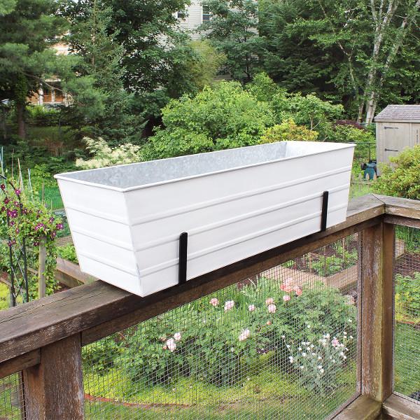 Flower Box with Railing Brackets Railing Brackets
