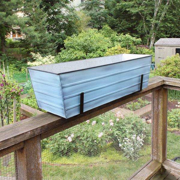 Flower Box with Railing Brackets Railing Brackets