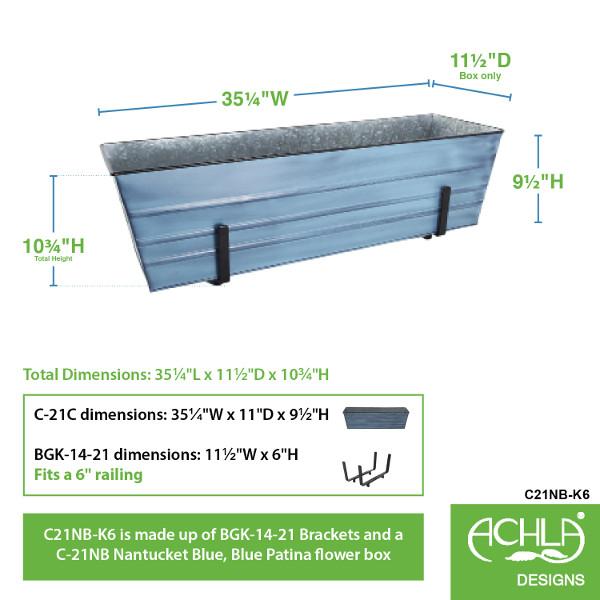 Flower Box with Railing Brackets Railing Brackets