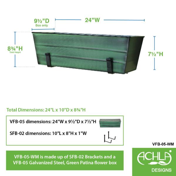 Flower Box with Wall Brackets Flower Box
