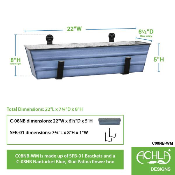 Flower Box with Wall Brackets Flower Box