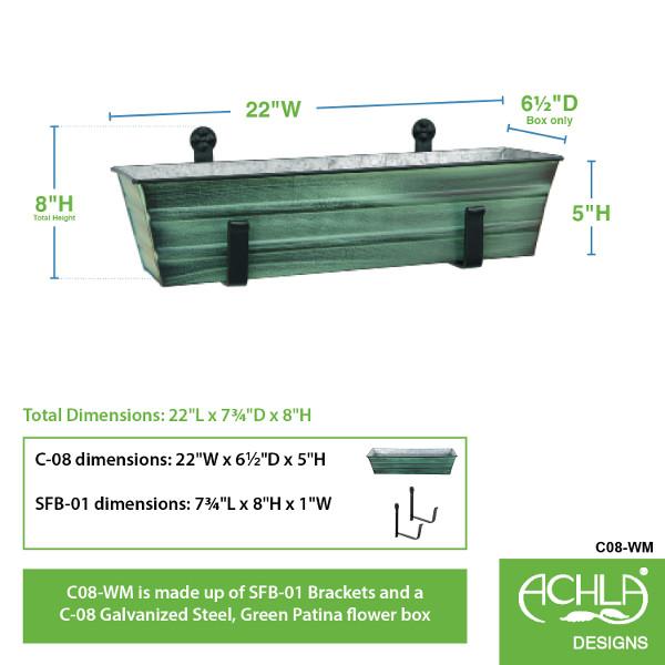 Flower Box with Wall Brackets Flower Box