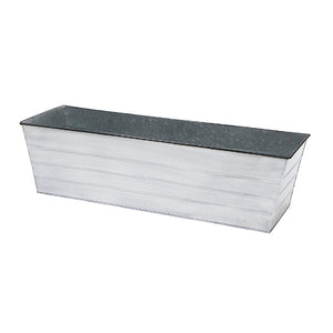 Galvanized Steel Flower Box Planter Flower Box Planter Large / Cape Cod White