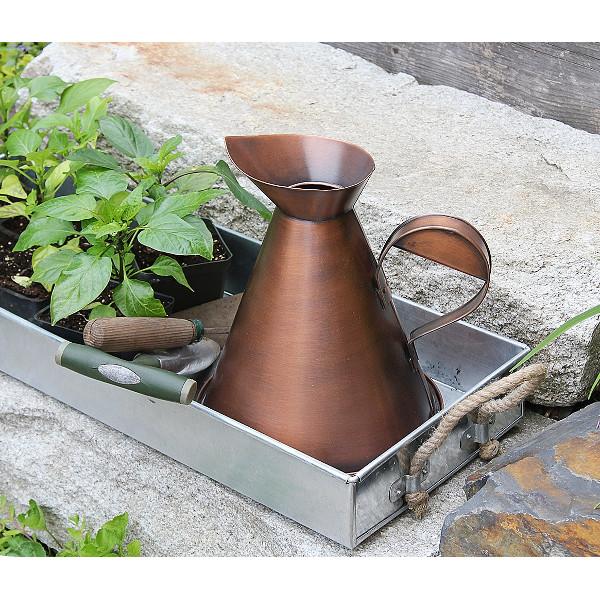 Galvanized Tray with Rope Handles Galvanized Tray
