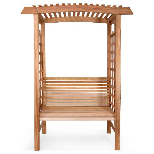 Cedar Garden Arbor with Bench - The Charming Bench Company