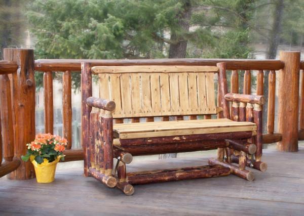 Glacier Country Log Glider Outdoor Glider