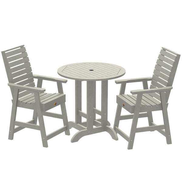 Glennville 3pc Round Counter Dining Set Dining Set