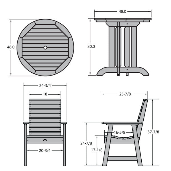 Glennville 5pc Round Dining Set Dining Set