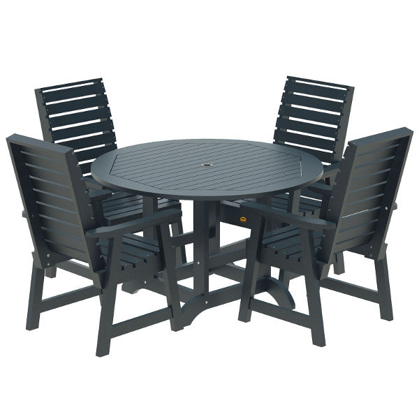 Glennville 5pc Round Dining Set Dining Set Federal Blue