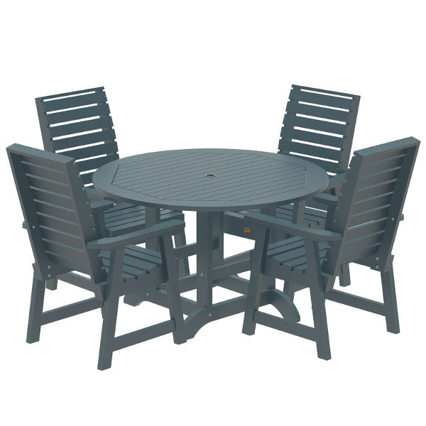 Glennville 5pc Round Dining Set Dining Set Nantucket Blue