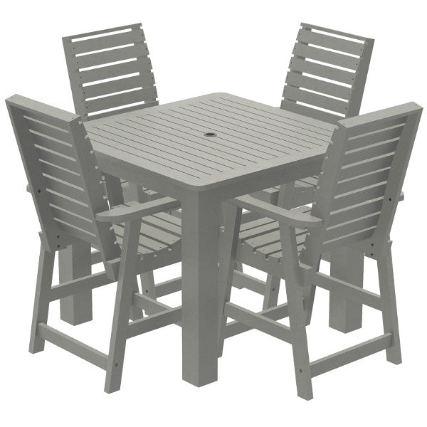 Glennville 5pc Square Counter Dining Set Dining Set Coastal Teak