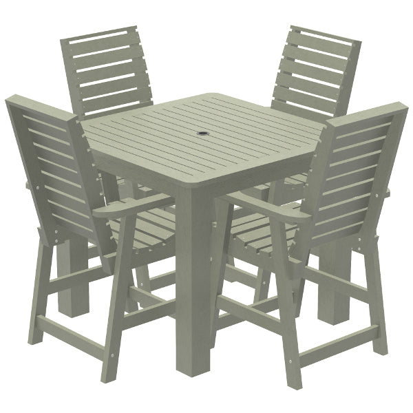 Glennville 5pc Square Counter Dining Set Dining Set Eucalyptus