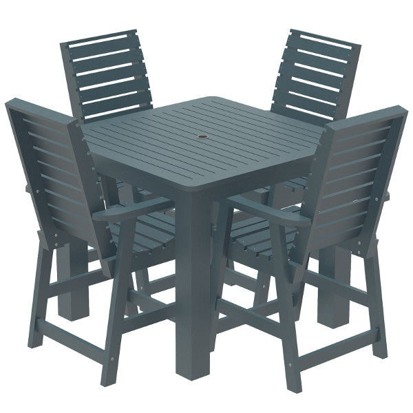Glennville 5pc Square Counter Dining Set Dining Set Nantucket Blue