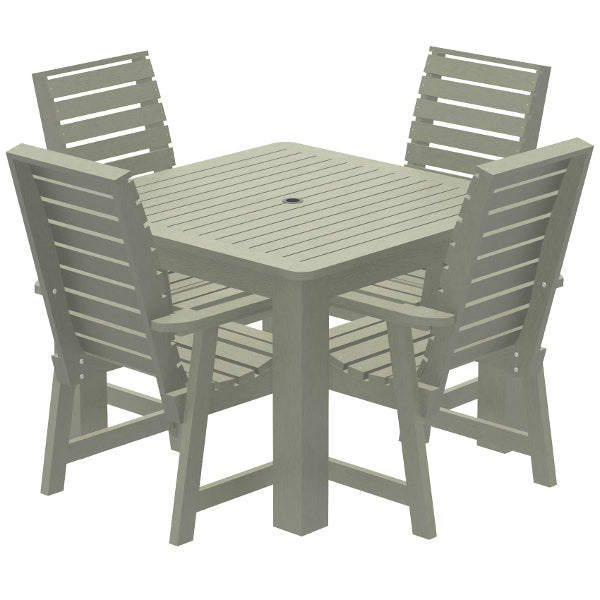 Glennville 5pc Square Dining Set Dining Set Eucalyptus