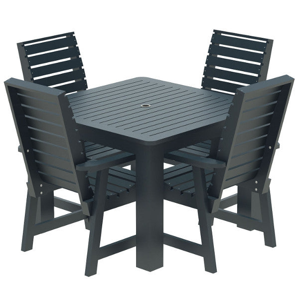 Glennville 5pc Square Dining Set Dining Set Federal Blue