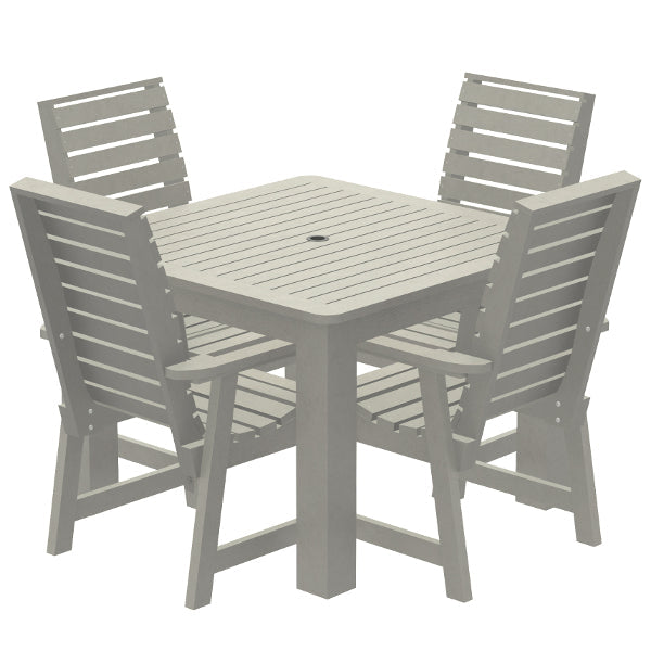 Glennville 5pc Square Dining Set Dining Set Harbor Gray