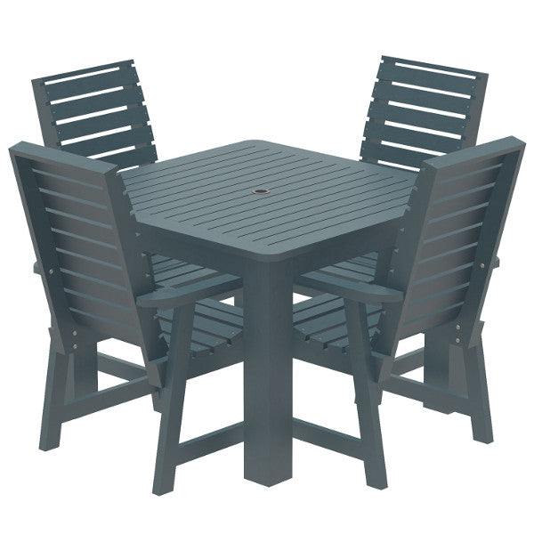 Glennville 5pc Square Dining Set Dining Set Nantucket Blue