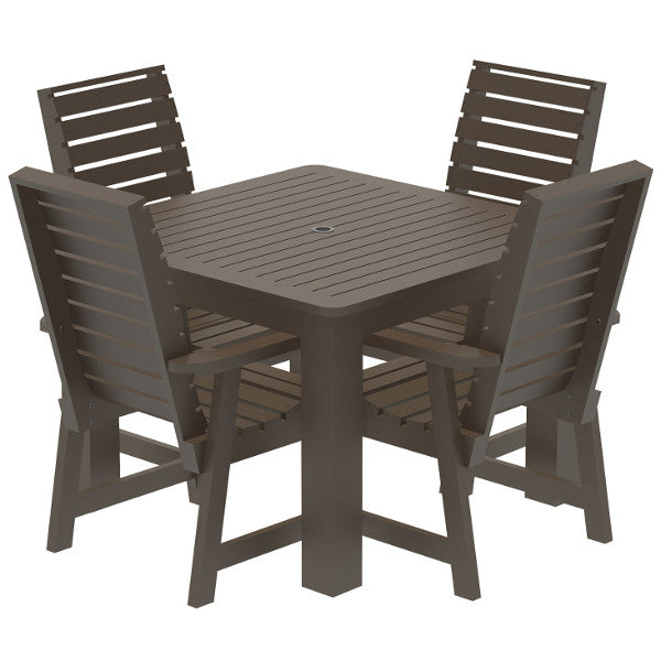 Glennville 5pc Square Dining Set Dining Set Weathered Acorn