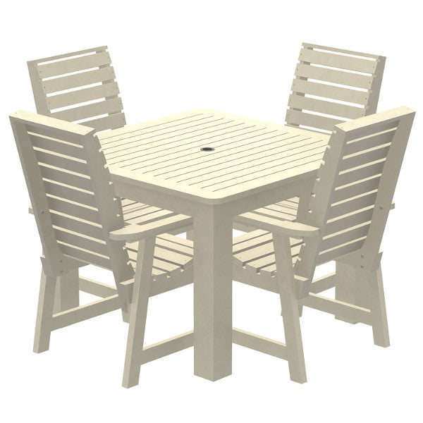 Glennville 5pc Square Dining Set Dining Set Whitewash