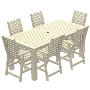 Glennville 7pc 42x84 Counter Dining Set Dining Set Whitewash