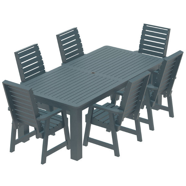 Glennville 7pc 42x84 Dining Set Dining Set Nantucket Blue