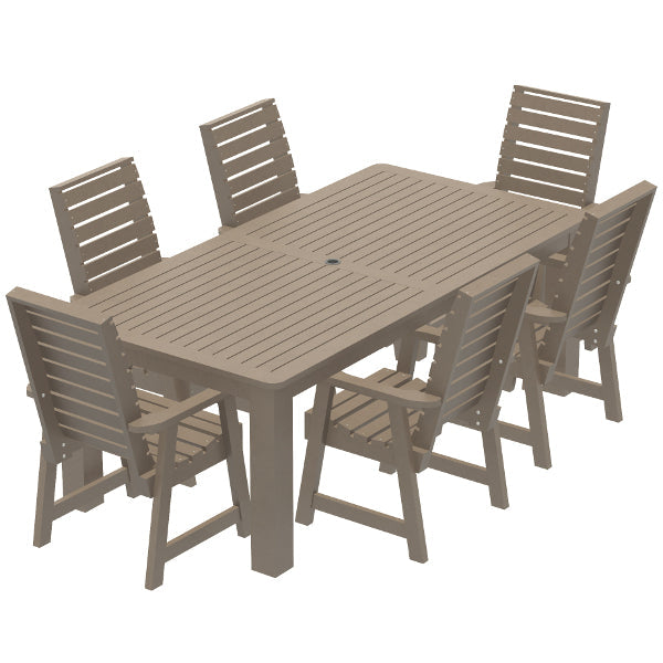Glennville 7pc Dining Set Dining Set 42x84 / Woodland Brown