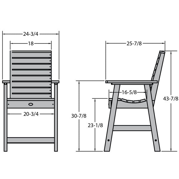 Glennville Counter Dining Arm Chair Arm Chair