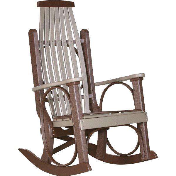Grandpa's Rocker Rocker Chair Weatherwood &amp; Chestnut Brown