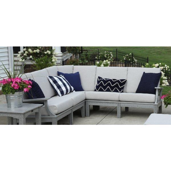 Granville Deep Seating Sectional Corner Chair With Cushions Outdoor Chair