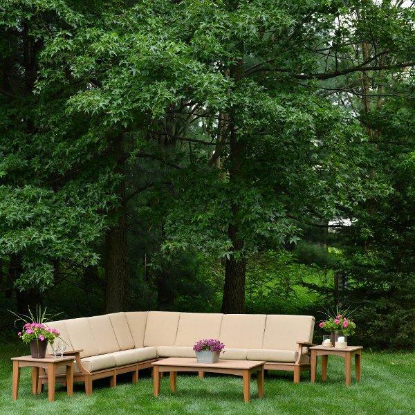 Granville Deep Seating Sectional Right Arm Sofa With Cushions - The Charming Bench Company