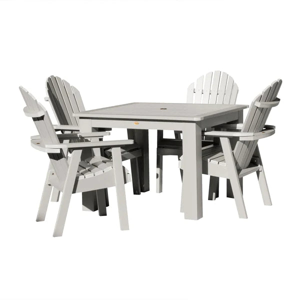 Hamilton Adirondack 5pc Square Outdoor Dining Set Dining Set Harbor Gray