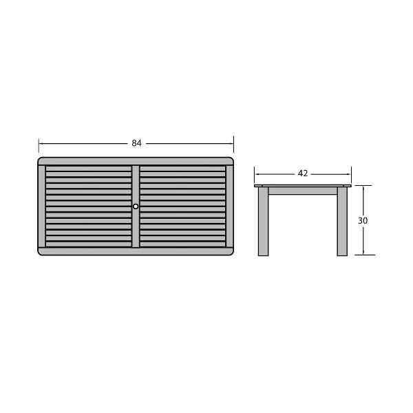 Hamilton Adirondack 7pc Rectangular Outdoor Dining Set Dining Set