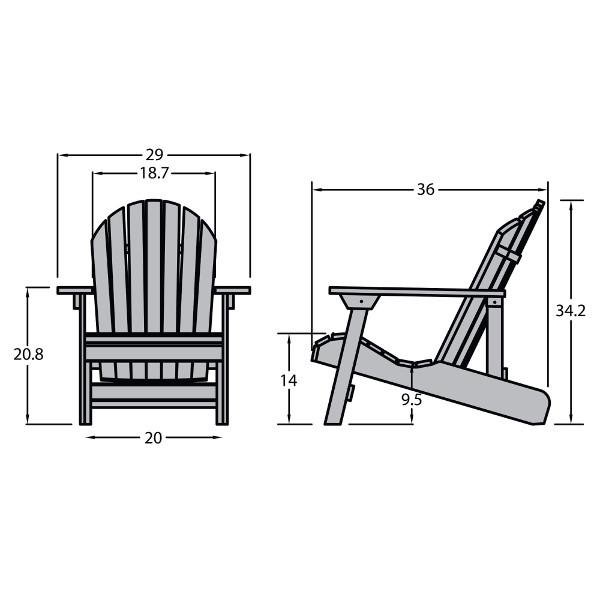 Hamilton Outdoor Folding &amp; Reclining Adirondack Chair Adirondack Chair