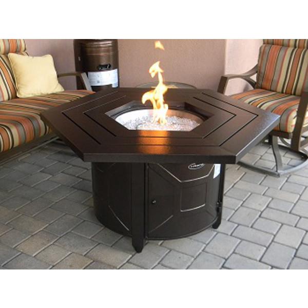 Hammered Bronze Hexagon Extruded Aluminum Fire Pit Fire Pits