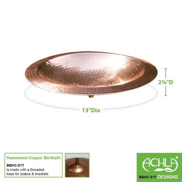 Hammered Copper Birdbath Bowl Copper Birdbath Bowl