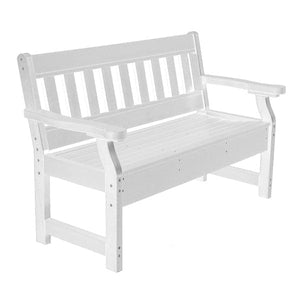 Heritage 4ft. Recycled Plastic Garden Bench Garden Bench White