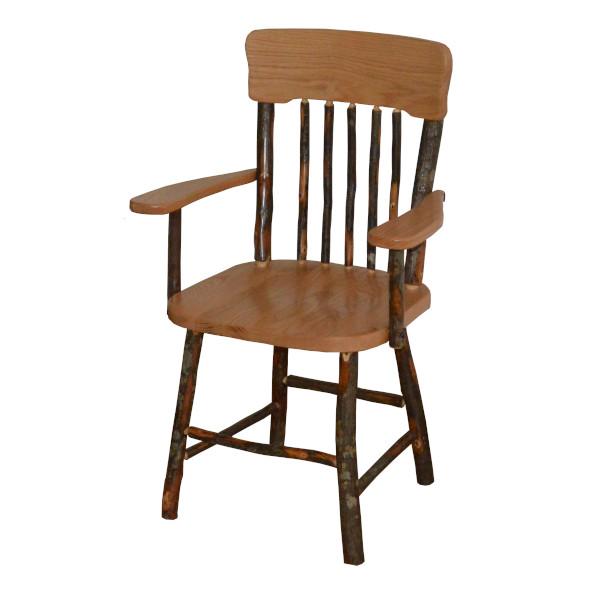 Hickory Panel Back Dining Chair With Arms Outdoor Chair