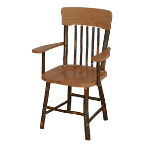 Hickory Panel Back Dining Chair With Arms Outdoor Chair