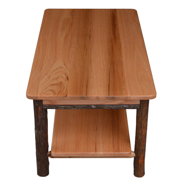 Hickory Solid Wood Coffee Table with Shelf Coffee Table