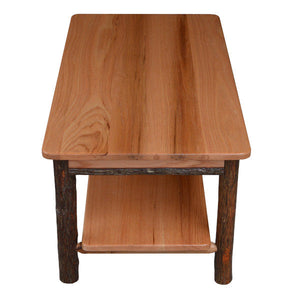 Hickory Solid Wood Coffee Table with Shelf Coffee Table