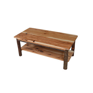 Hickory Solid Wood Coffee Table with Shelf Coffee Table