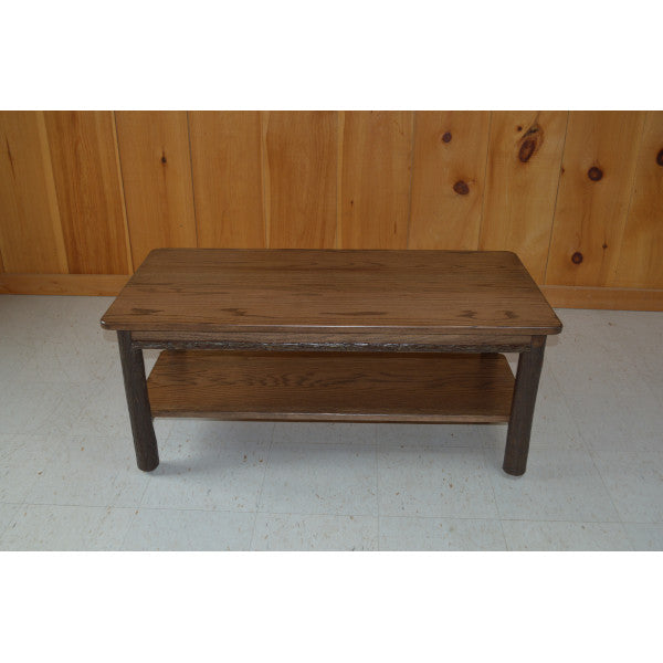 Hickory Solid Wood Coffee Table with Shelf Coffee Table