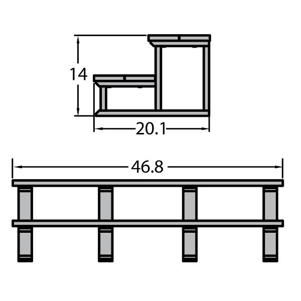 Hot Tub Spa Two Tier Steps 48 Inch Tier Steps